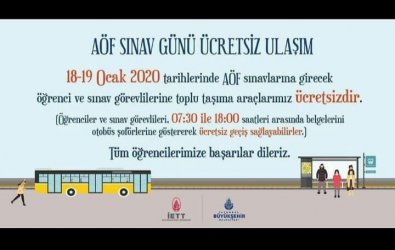 Sınav Günü Ulaşım Ücretsiz